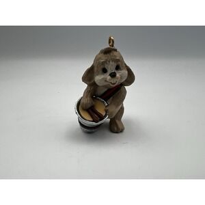 Vintage 1987 Hallmark Christmas Ornament 10th Thimble Drummer Bunny Rabbit Tenth